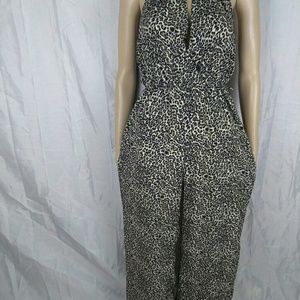 Womens NANA USA Animal Print Jumpsuit size M